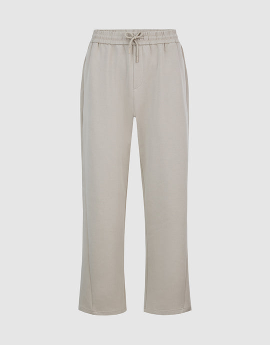 Elastic Waist Straight Pants