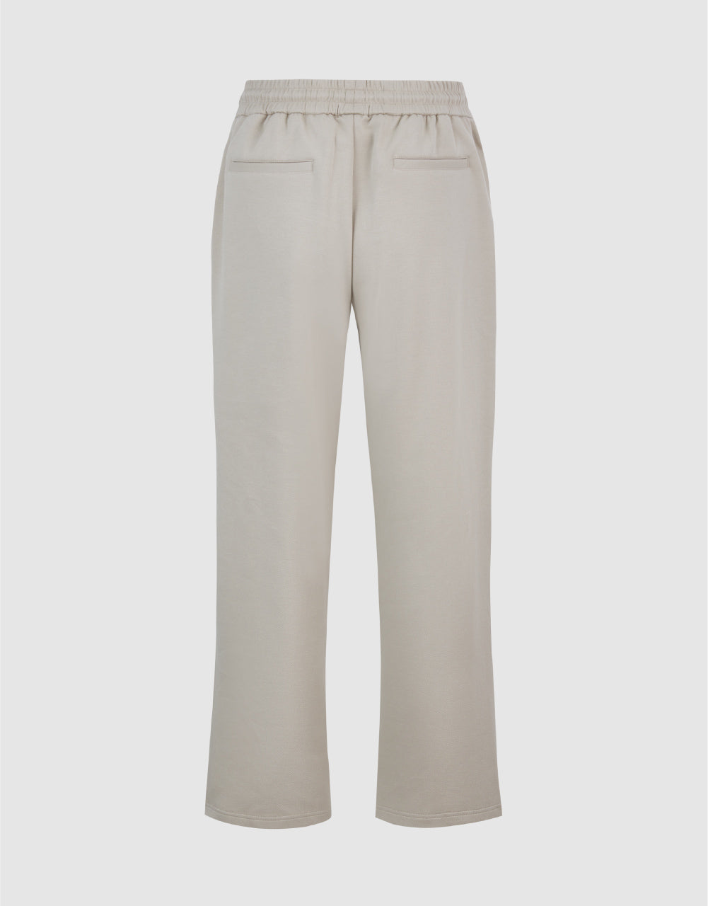 Elastic Waist Straight Pants