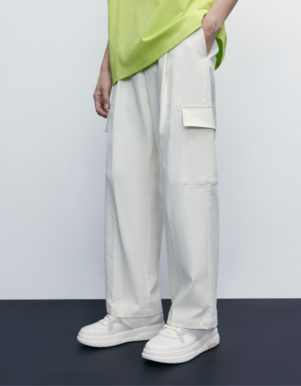 Oversized Straight Pants With Pockets