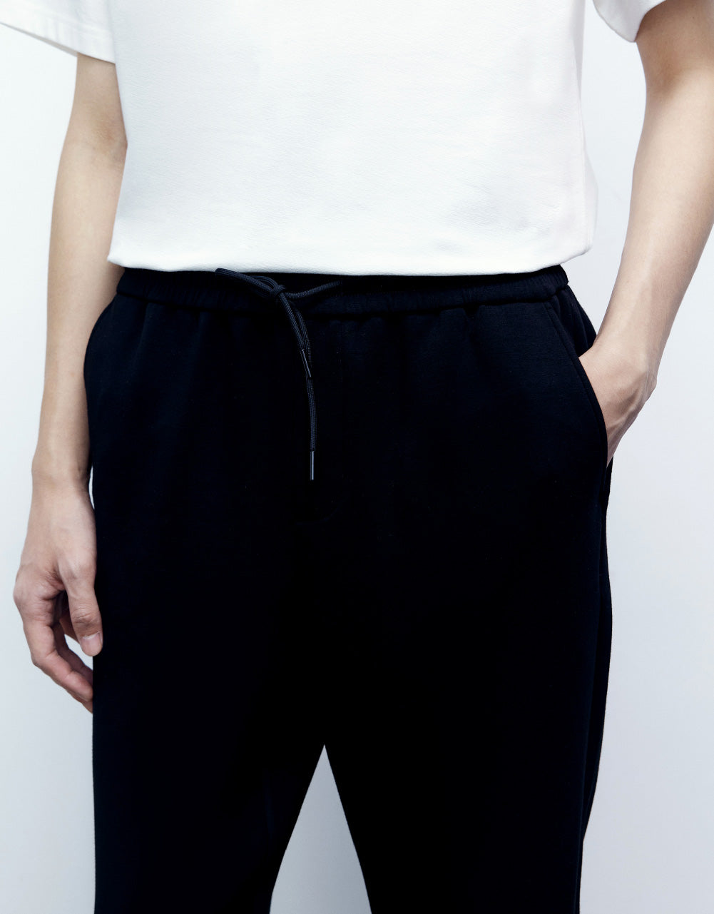Drawstring Waist Knitted Pants