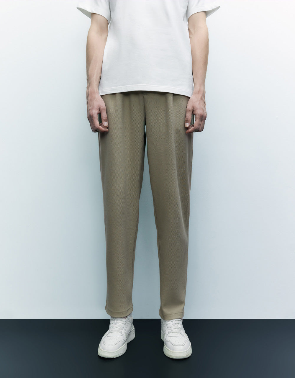 Drawstring Waist Straight Pants