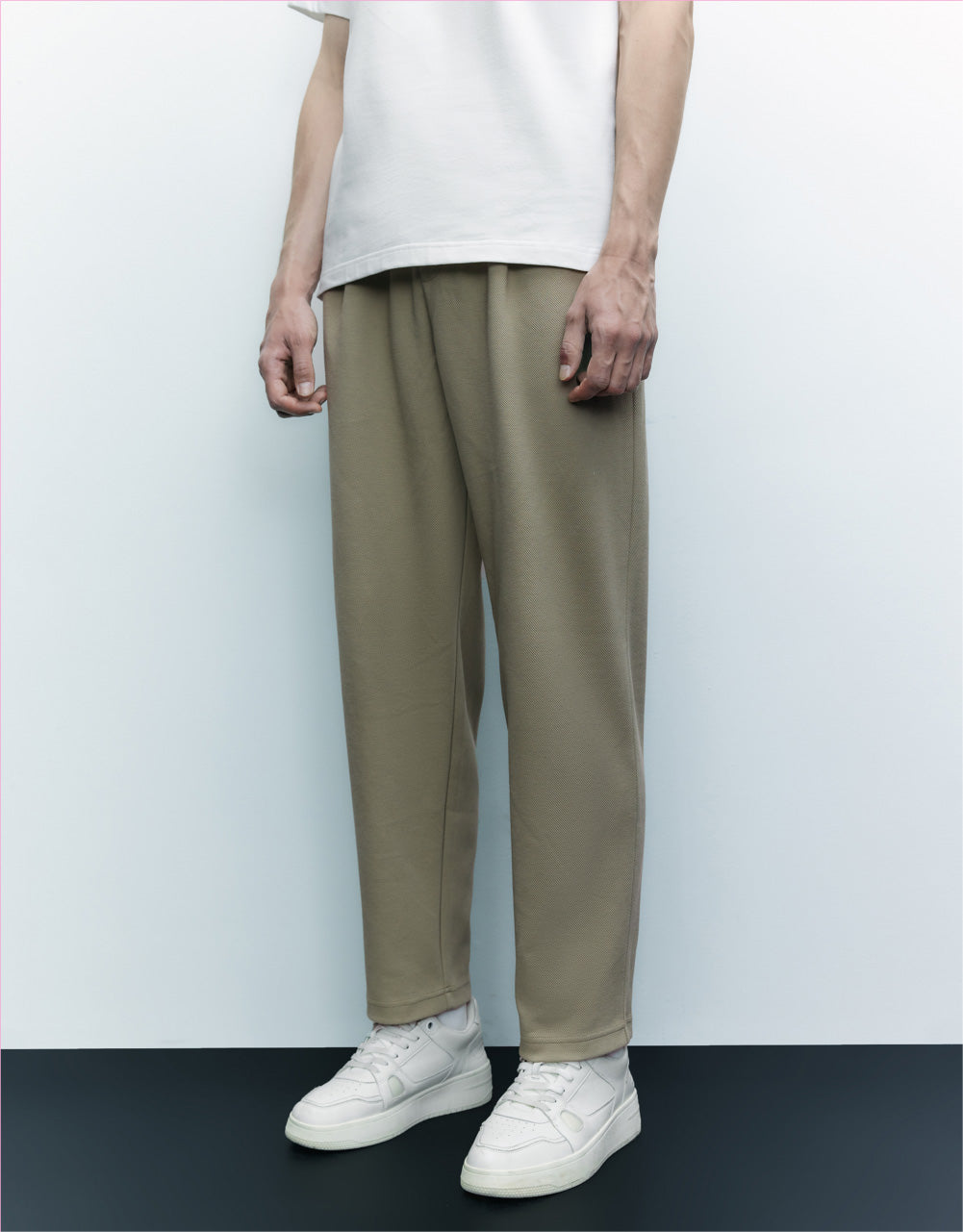 Drawstring Waist Straight Pants