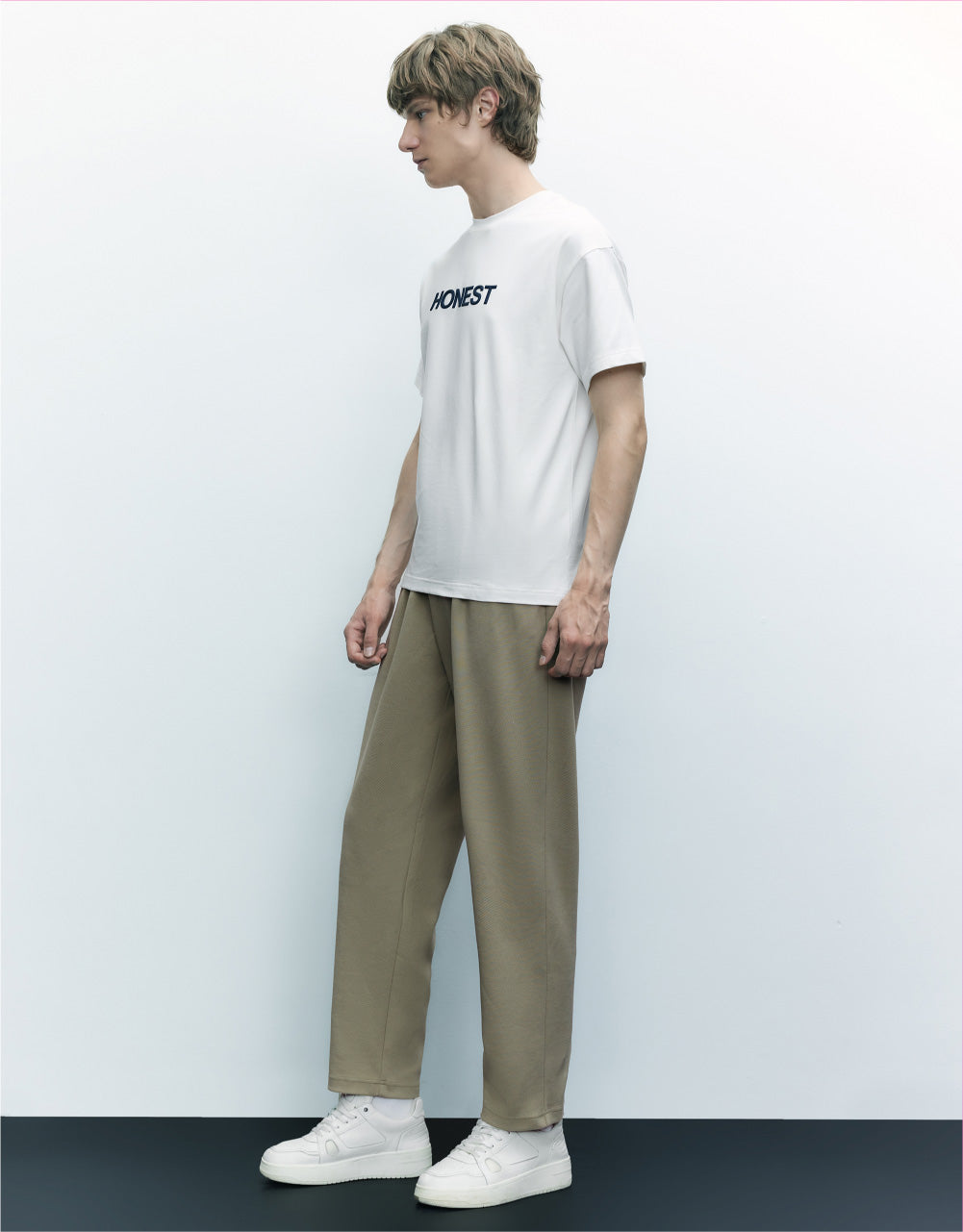 Drawstring Waist Straight Pants