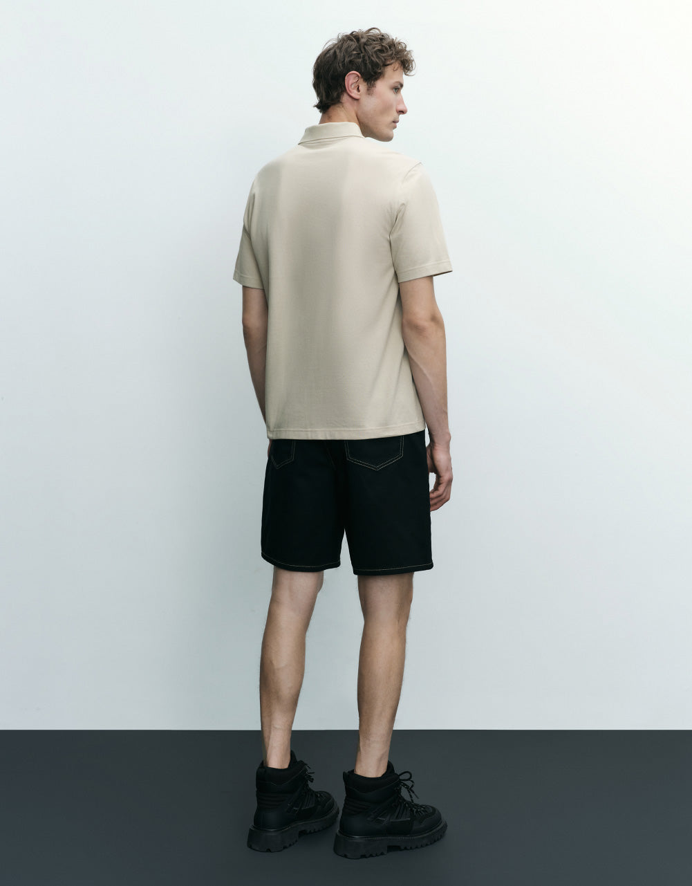 Mid-Waist Denim Shorts