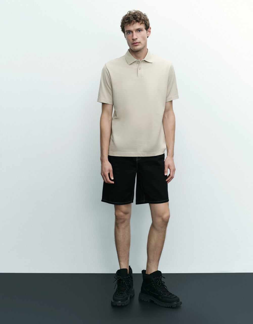 Mid-Waist Denim Shorts