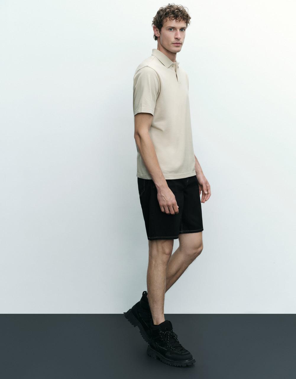 Mid-Waist Denim Shorts