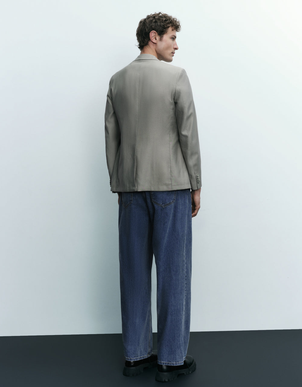 Mid-Waist Straight Jeans