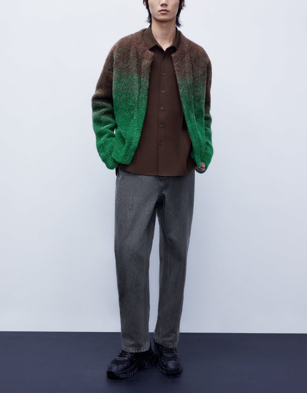 Constrast Knitted Cardigan