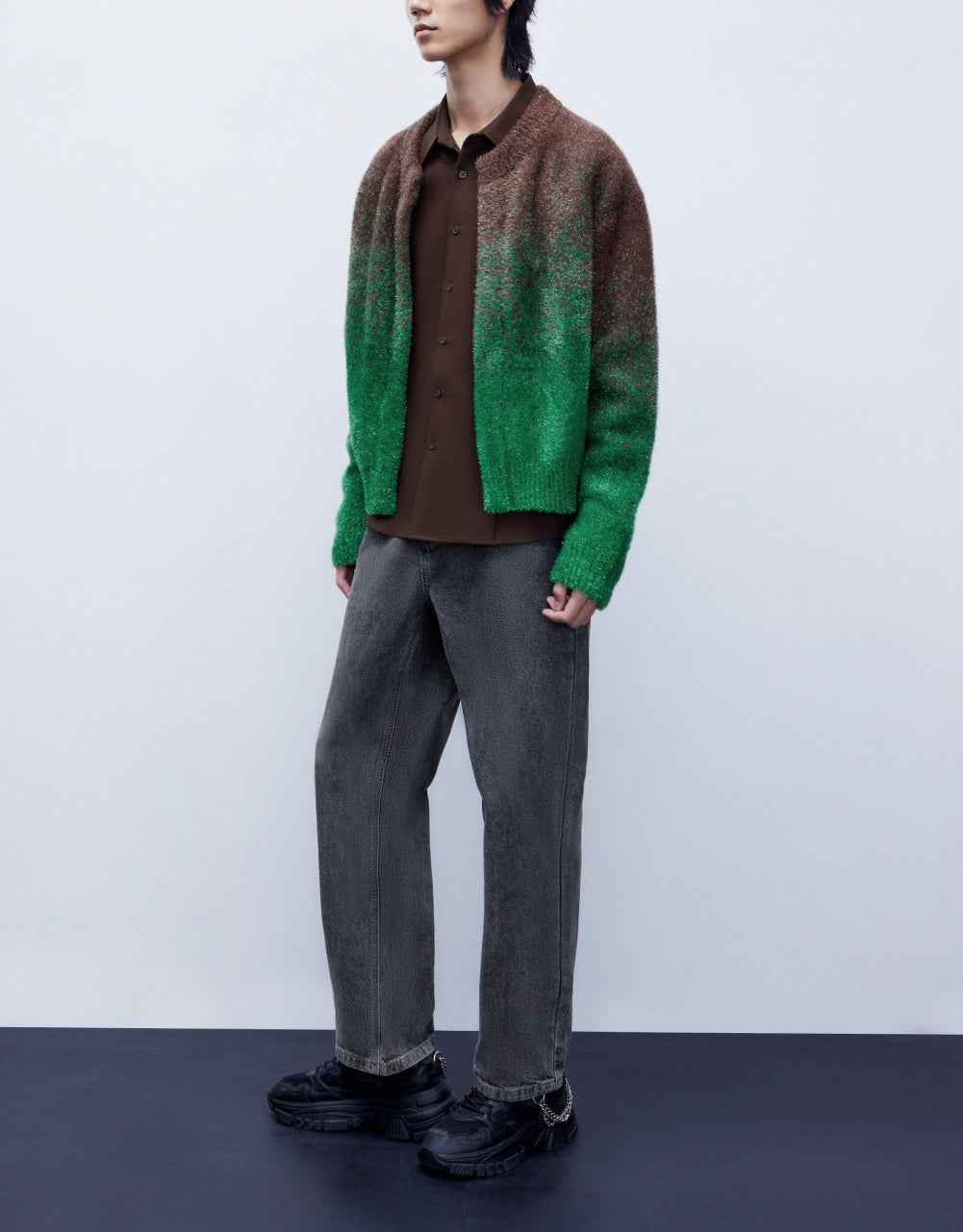 Constrast Knitted Cardigan