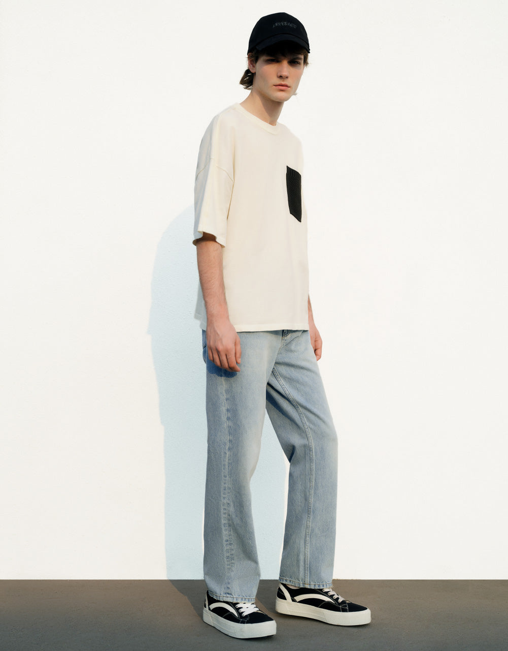 Pocket Detail Crew Neck Knitted T-Shirt