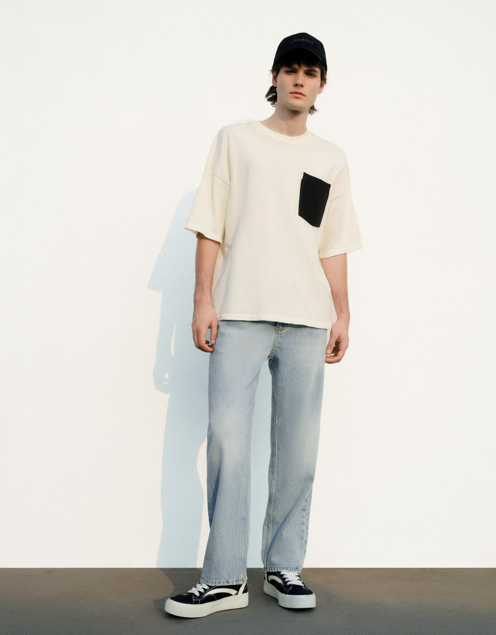 Pocket Detail Crew Neck Knitted T-Shirt