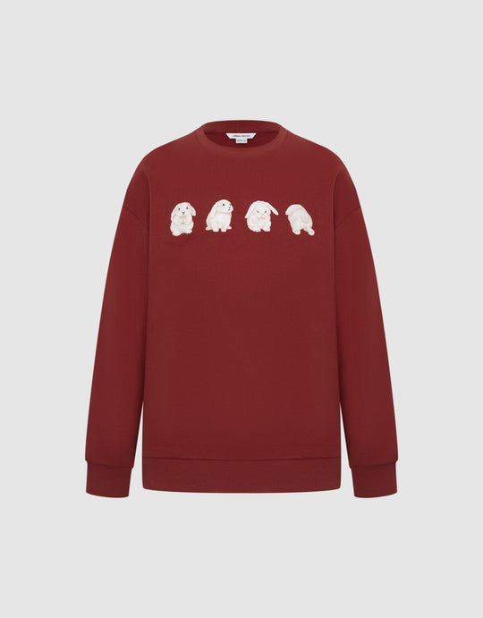 Bunny Print Sweatshirt