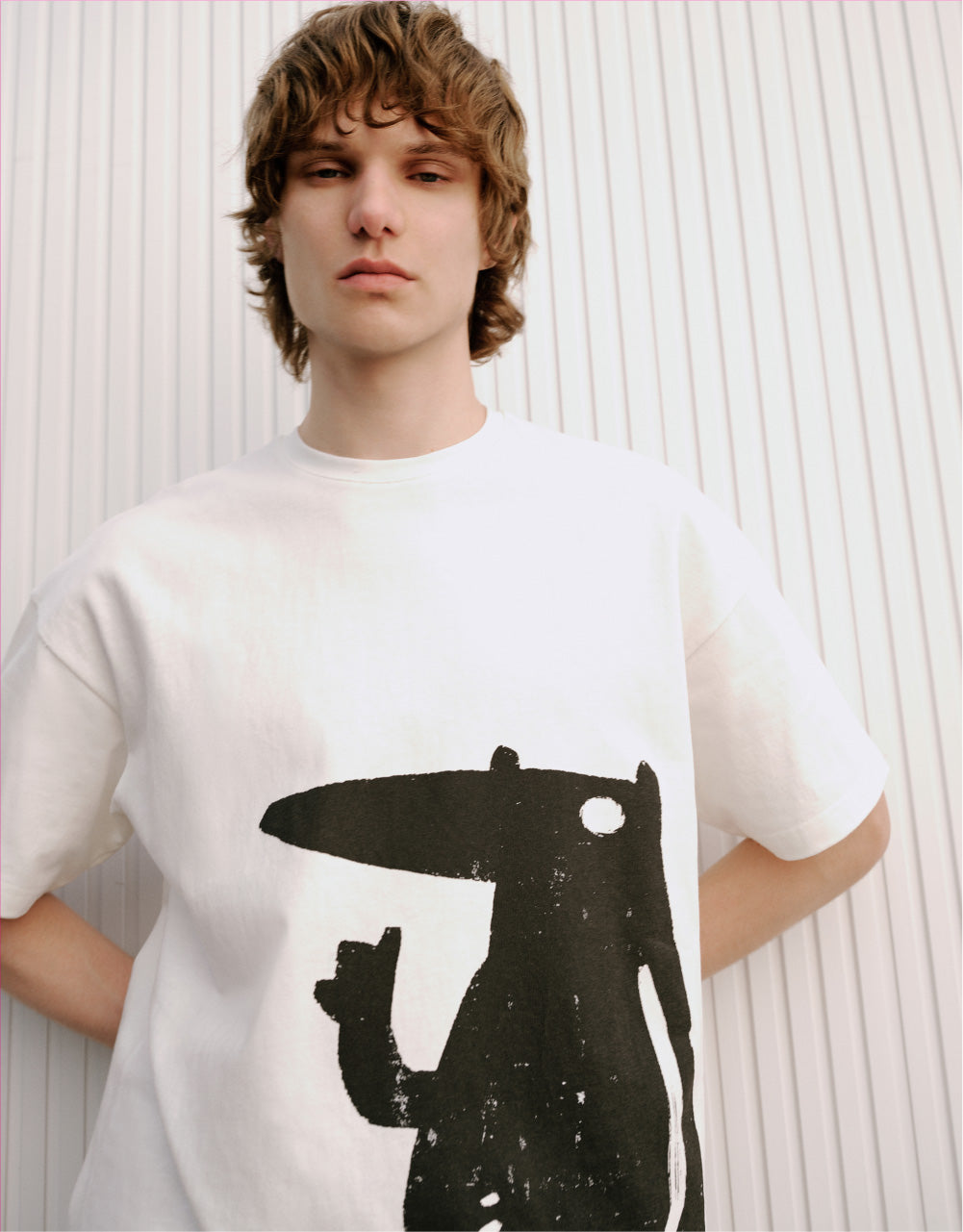 Animal Printed Crew Neck T-Shirt