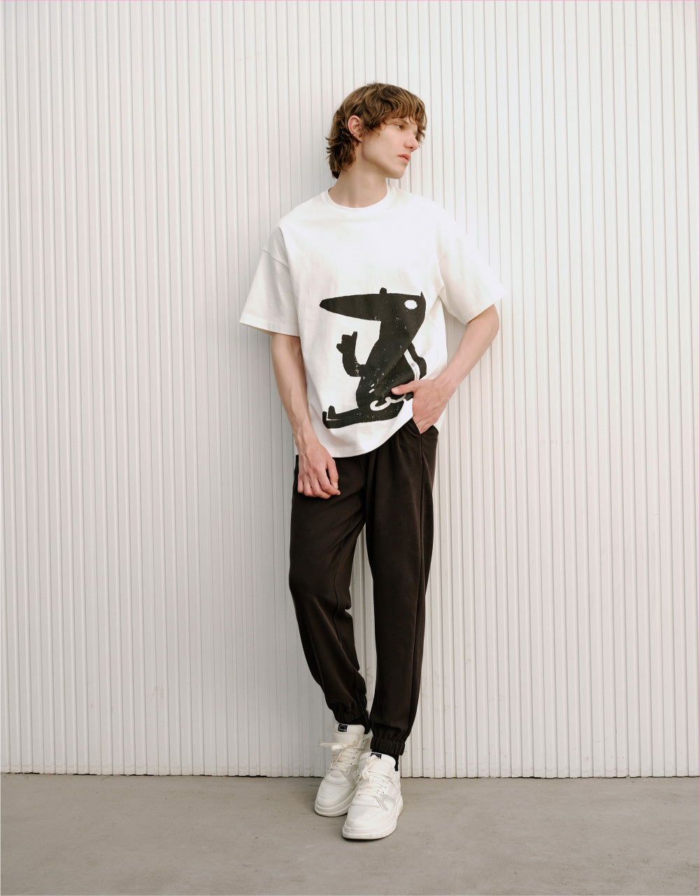 Animal Printed Crew Neck T-Shirt