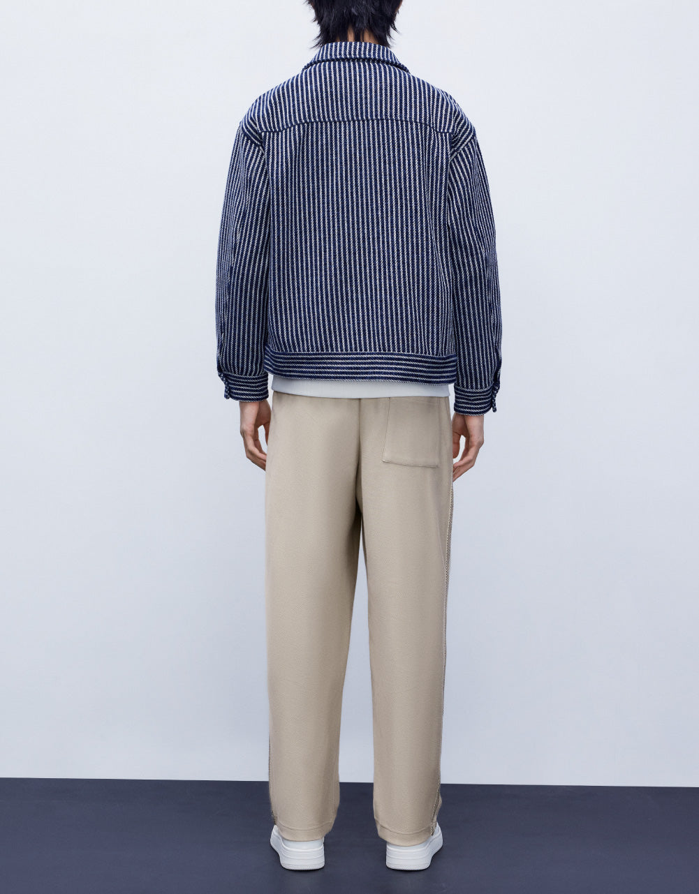 Stripe Side Straight Leg Trousers