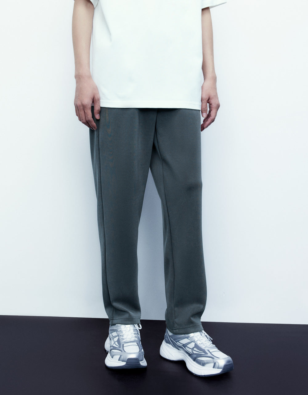Drawstring Waist Knitted Pants