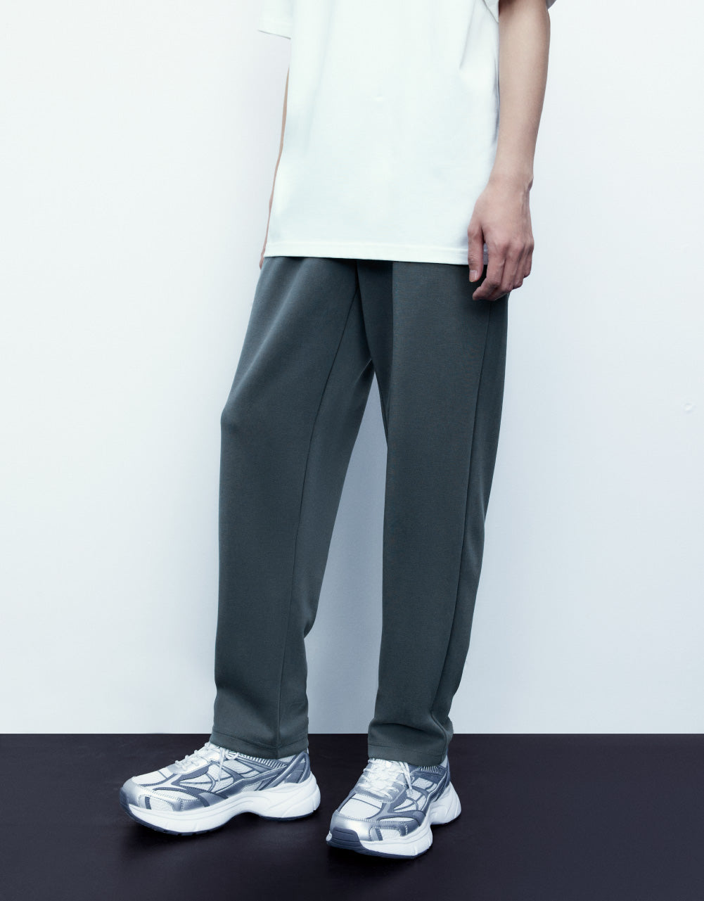 Drawstring Waist Knitted Pants