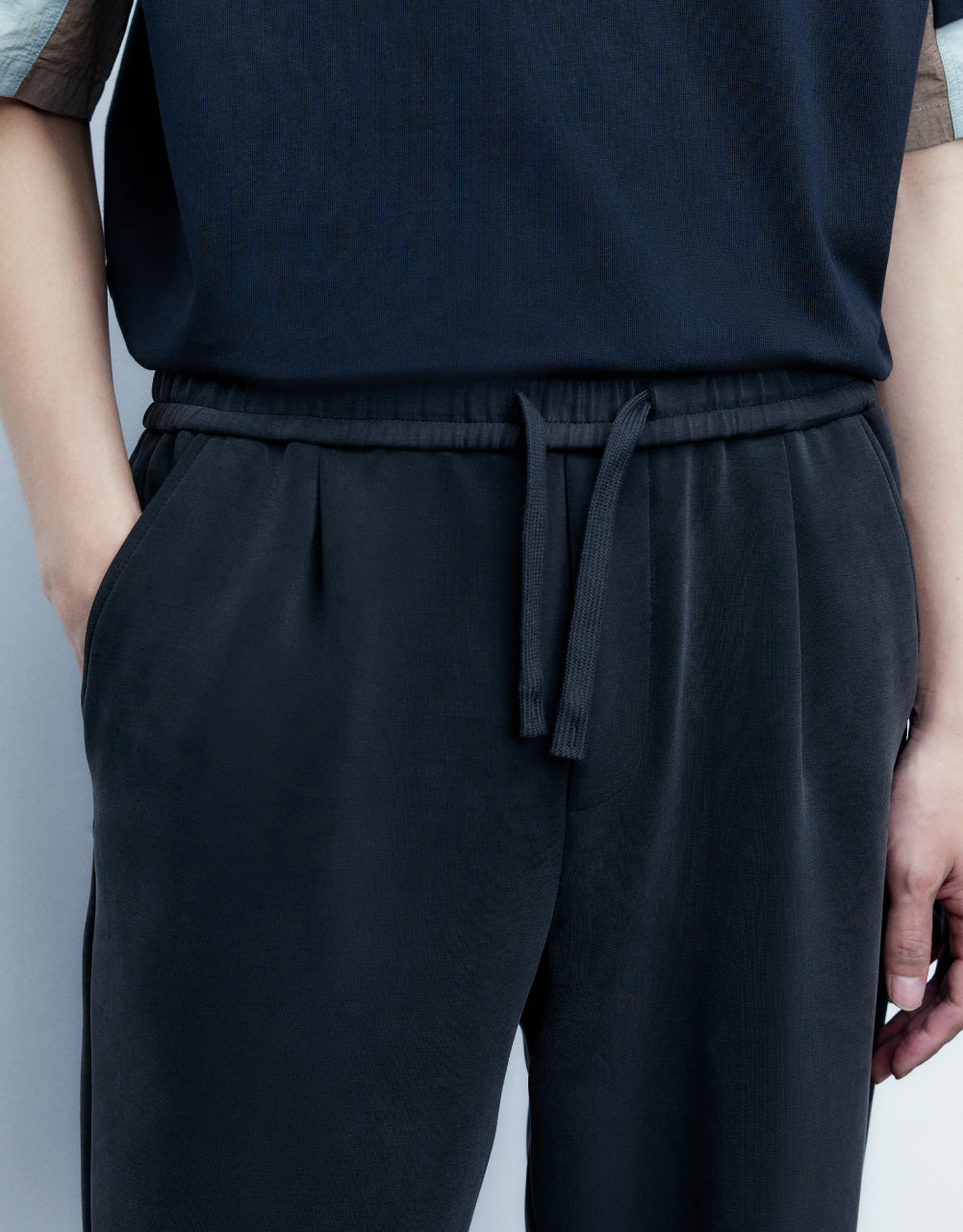 Drawstring Waist Knitted Pants