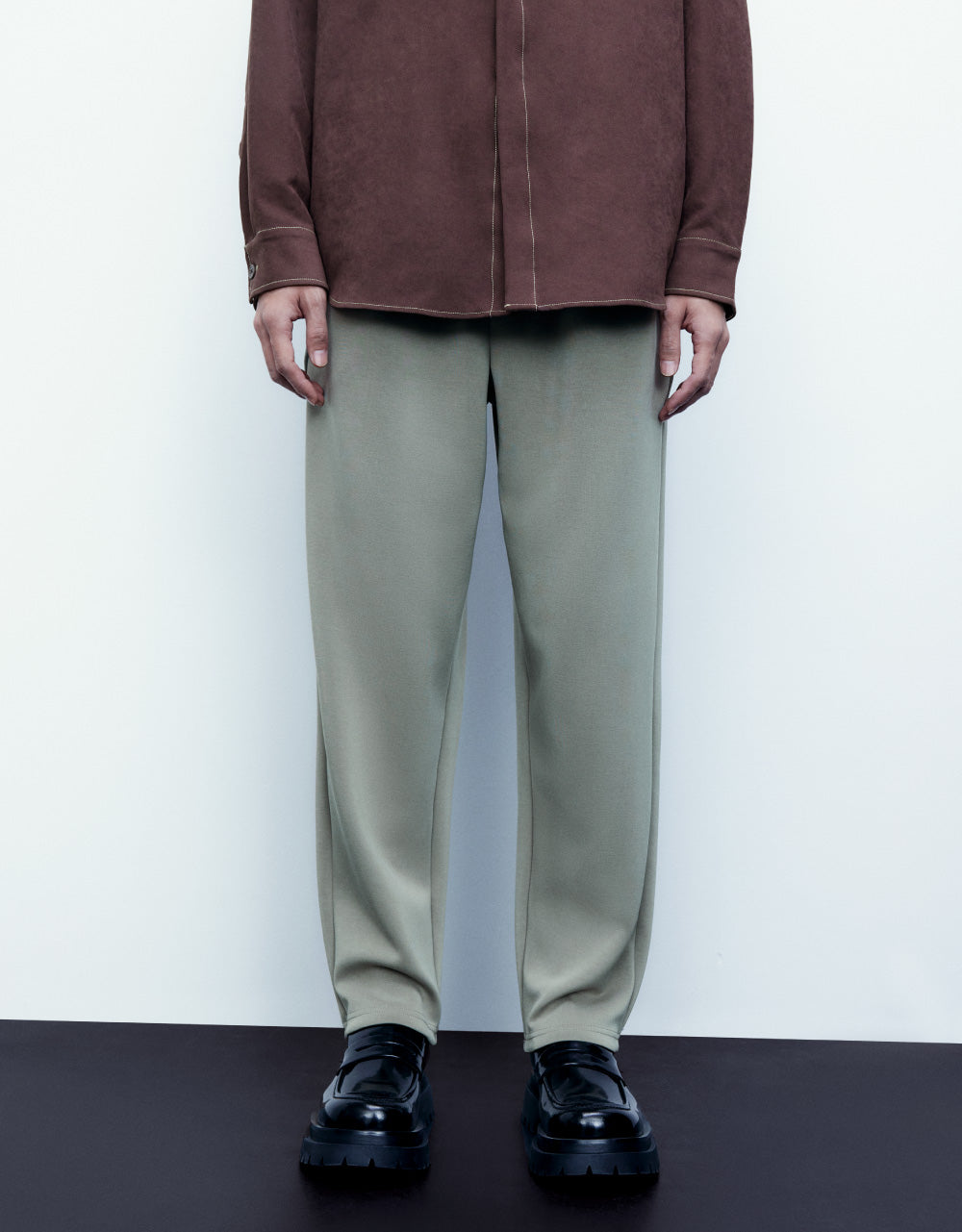 Drawstring Waist Knitted Pants