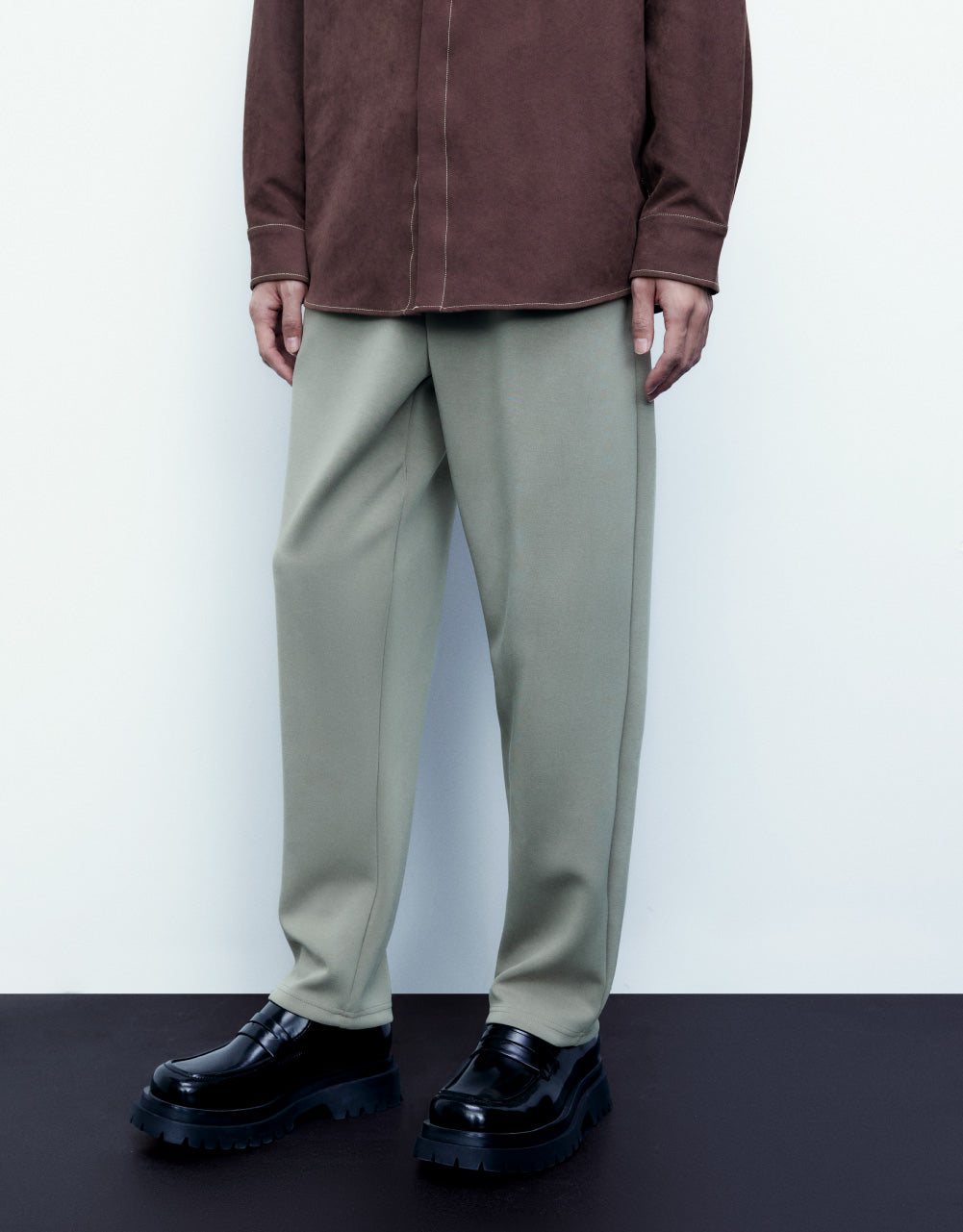 Drawstring Waist Knitted Pants