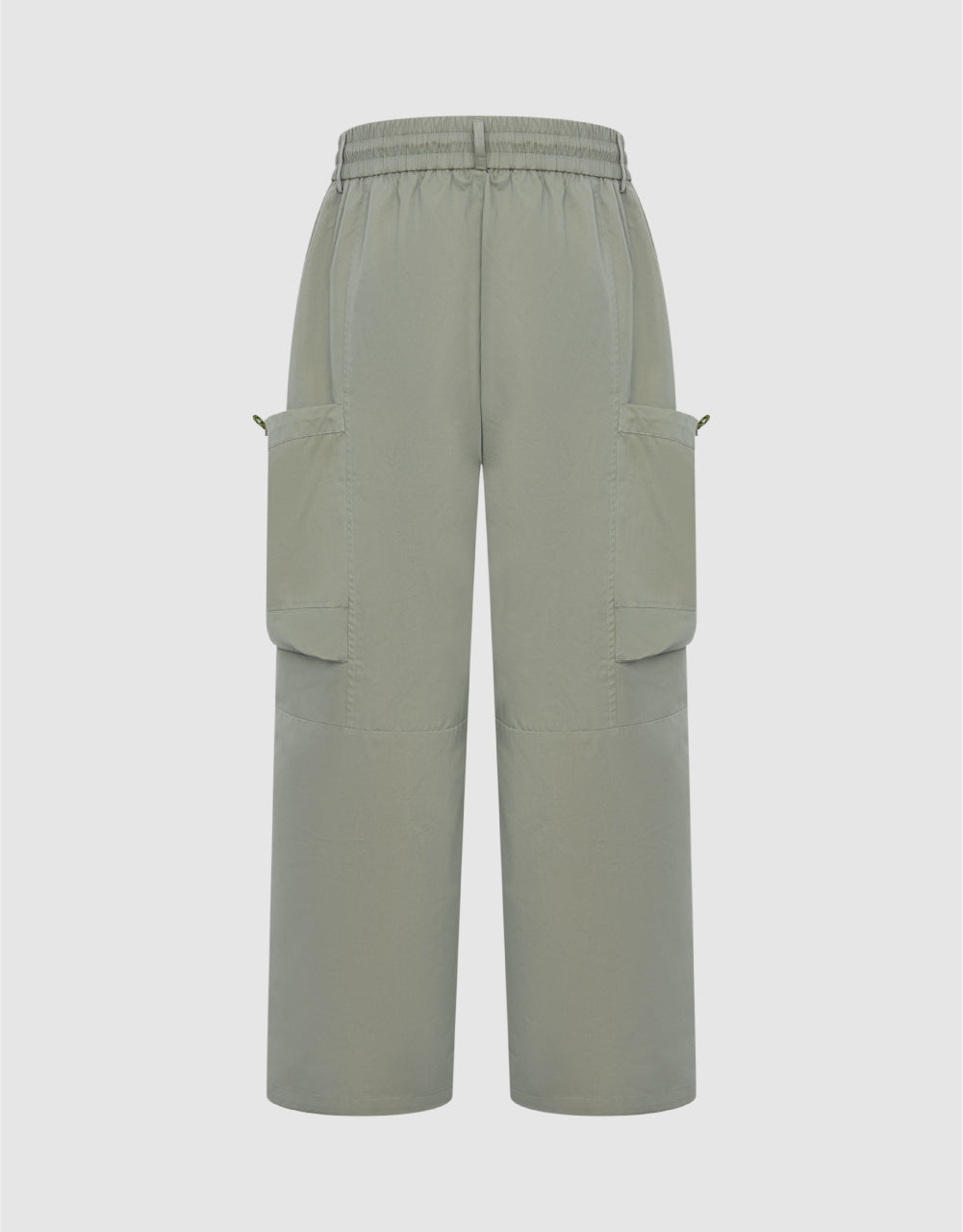 Elastic Waist Pants With Pockets