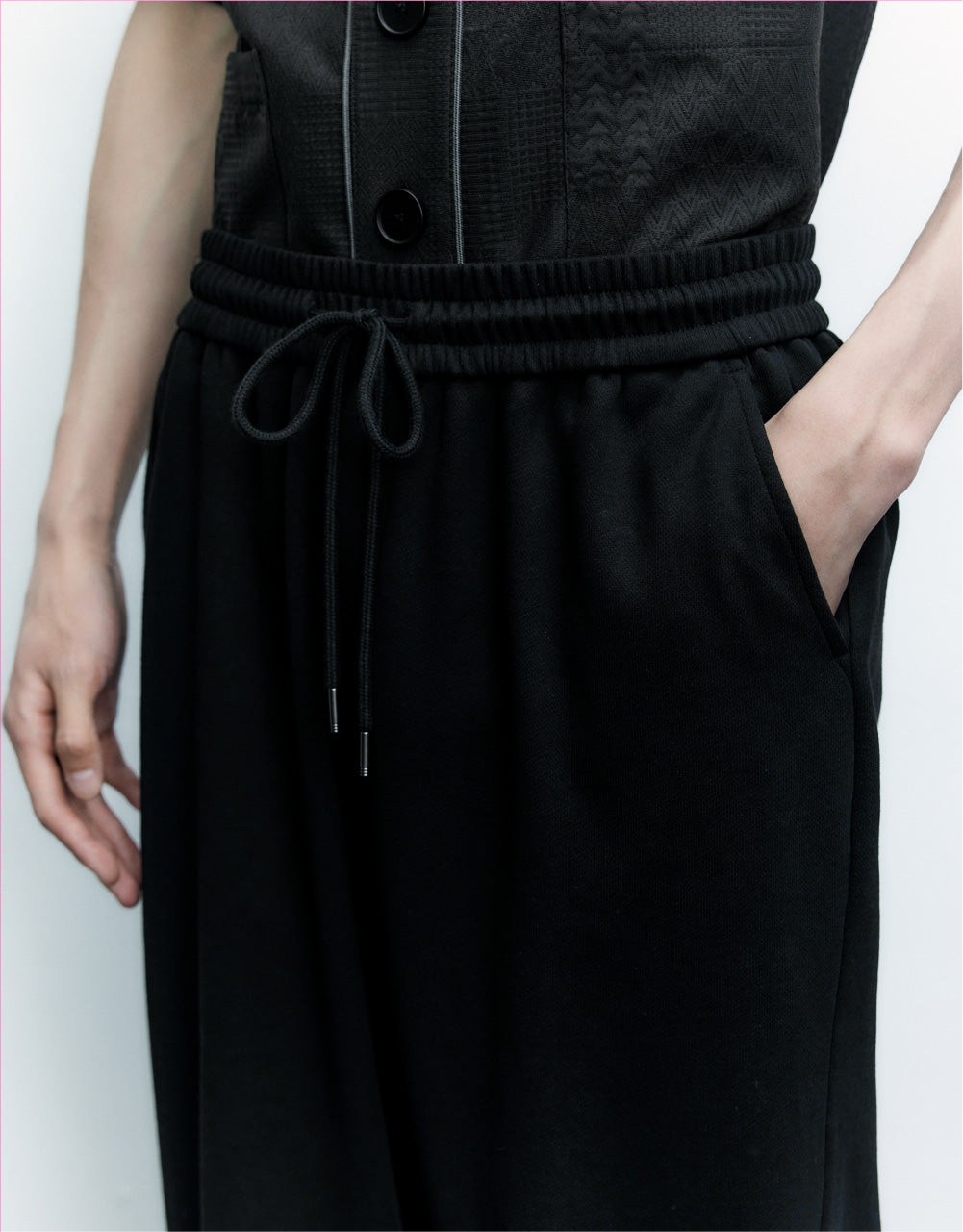 Drawstring Hem Knitted Jogger Pants