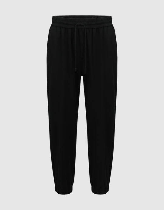 Drawstring Hem Knitted Jogger Pants
