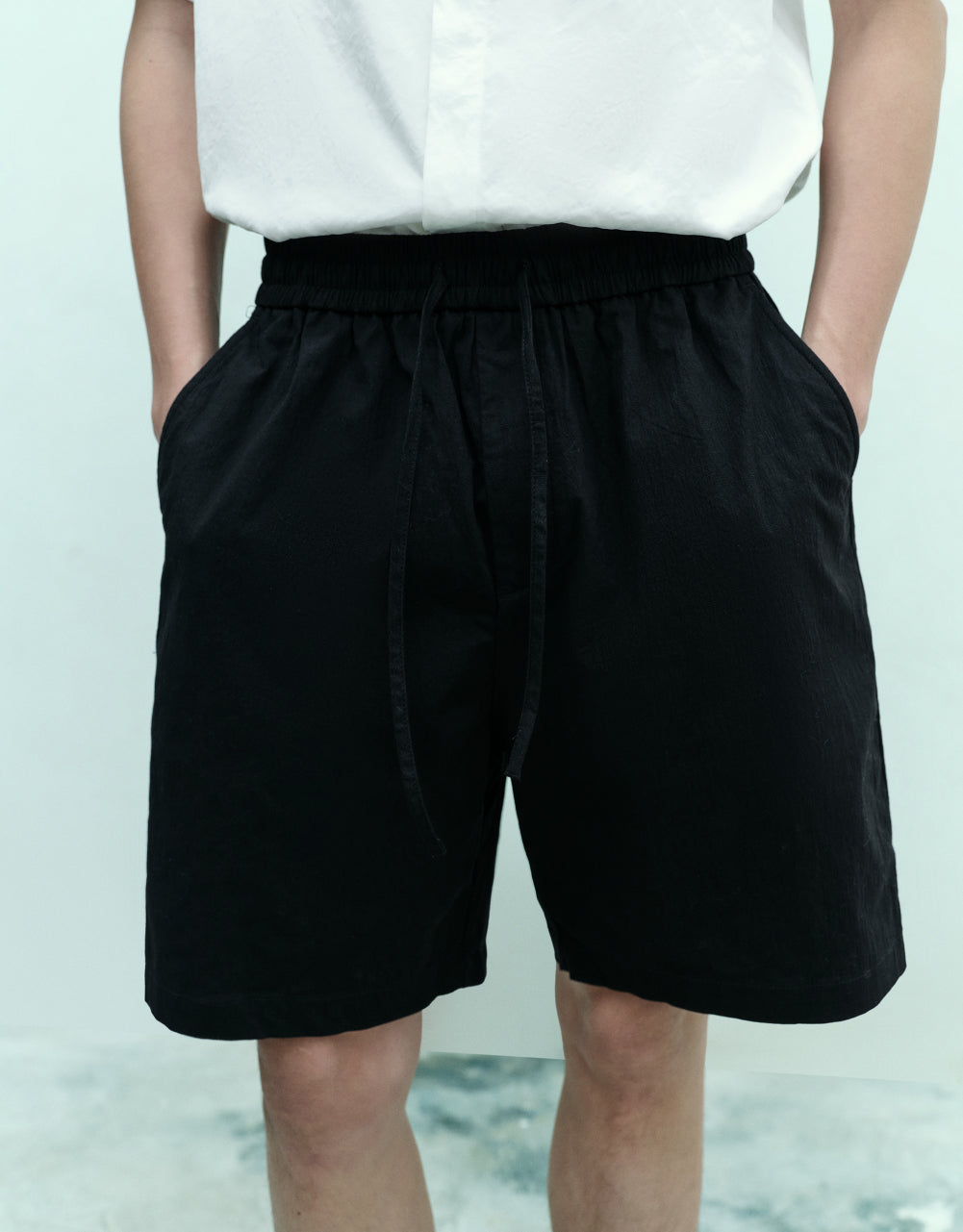 Oversized Drawstring Waist Shorts
