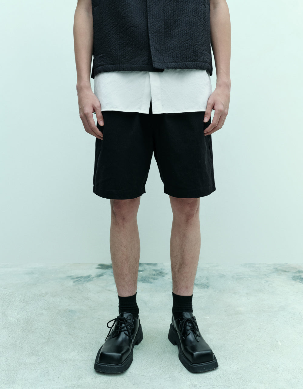 Oversized Drawstring Waist Shorts