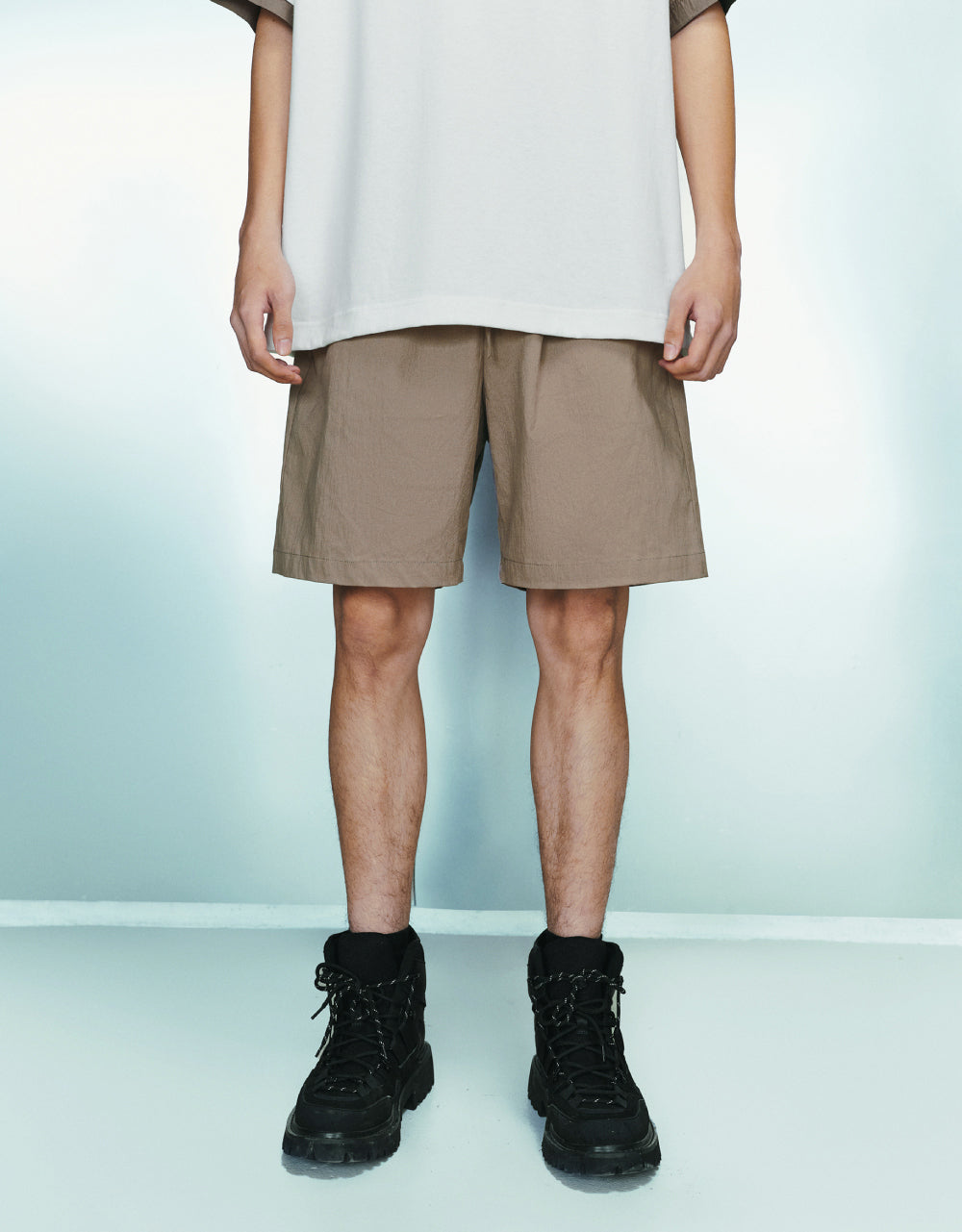 Oversized Drawstring Waist Shorts