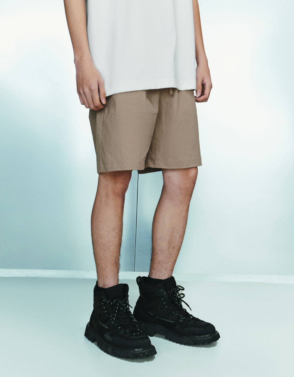 Oversized Drawstring Waist Shorts
