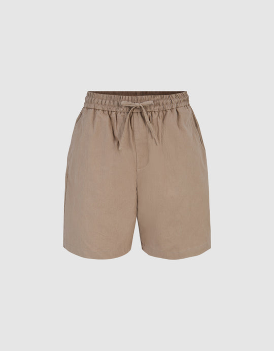 Oversized Drawstring Waist Shorts