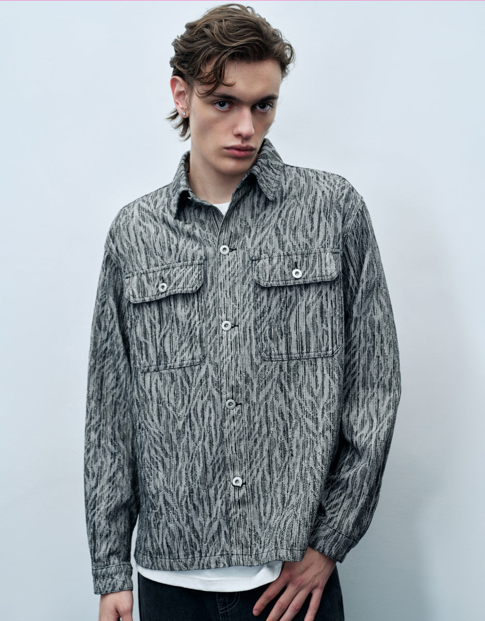 Printed Denim Shirt