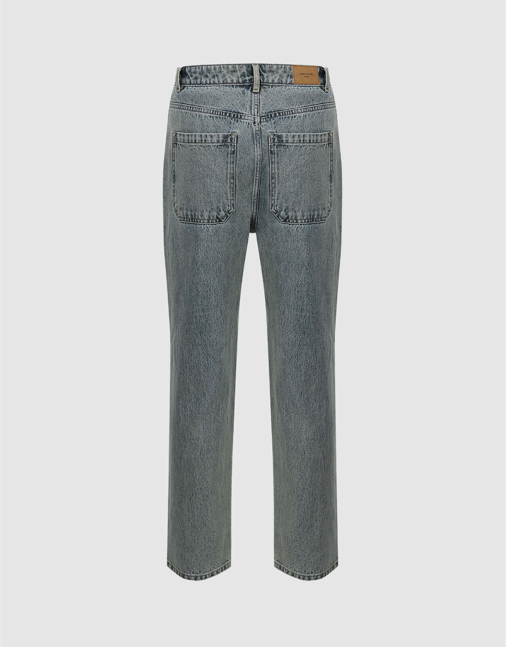 Mid-Waist Straight Jeans