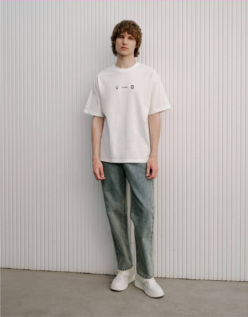 Mid-Waist Straight Jeans