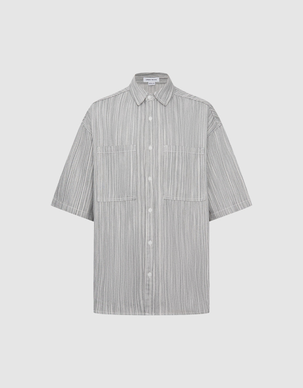 Vertical Striped Denim Shirt