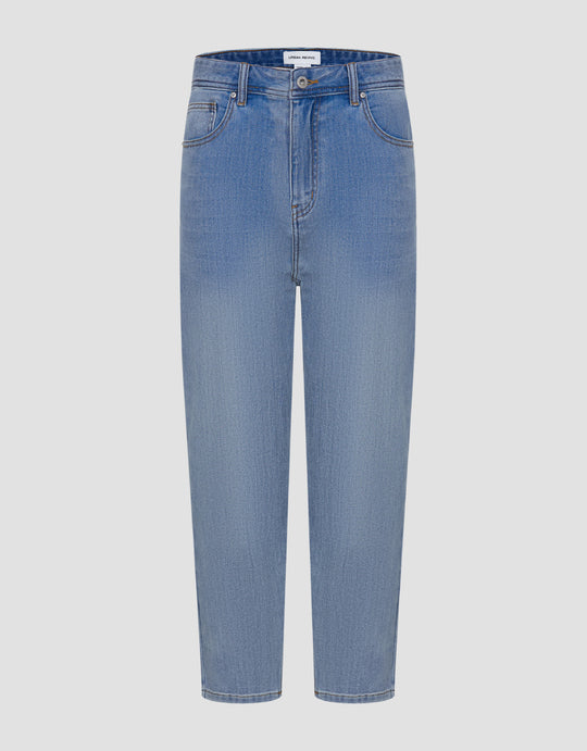 Mid-Waist Straight Jeans