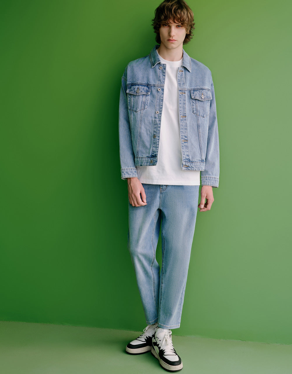 Mid-Waist Straight Jeans