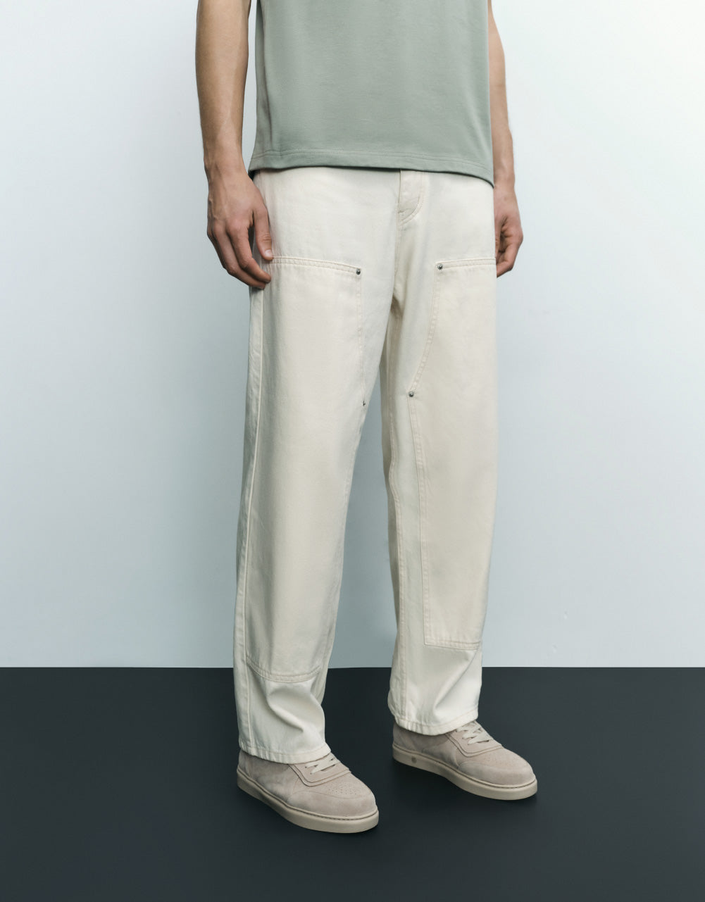 Mid-Waist Straight Jeans