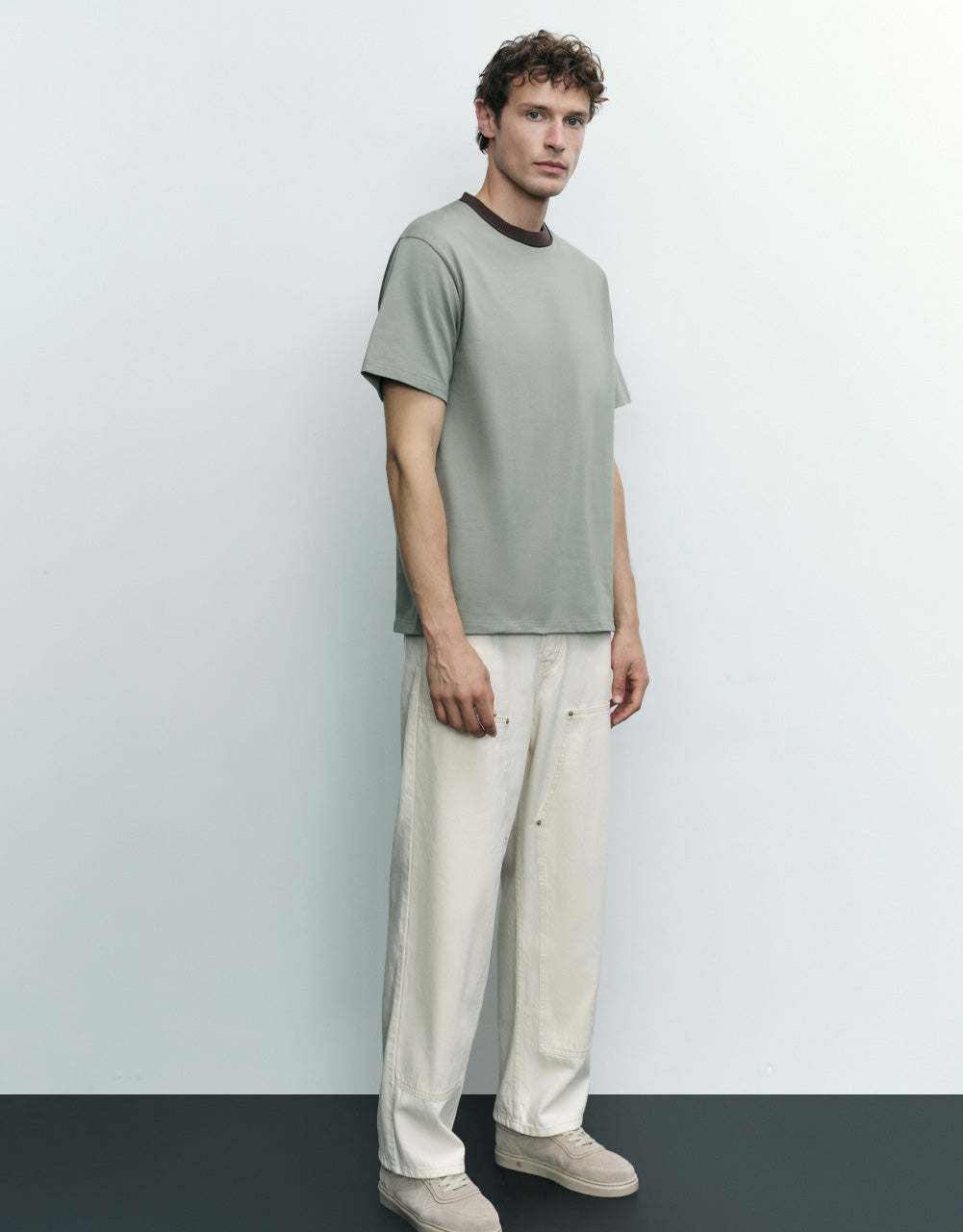Mid-Waist Straight Jeans