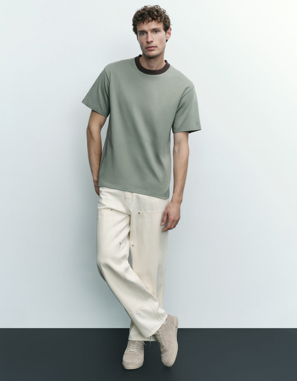 Mid-Waist Straight Jeans