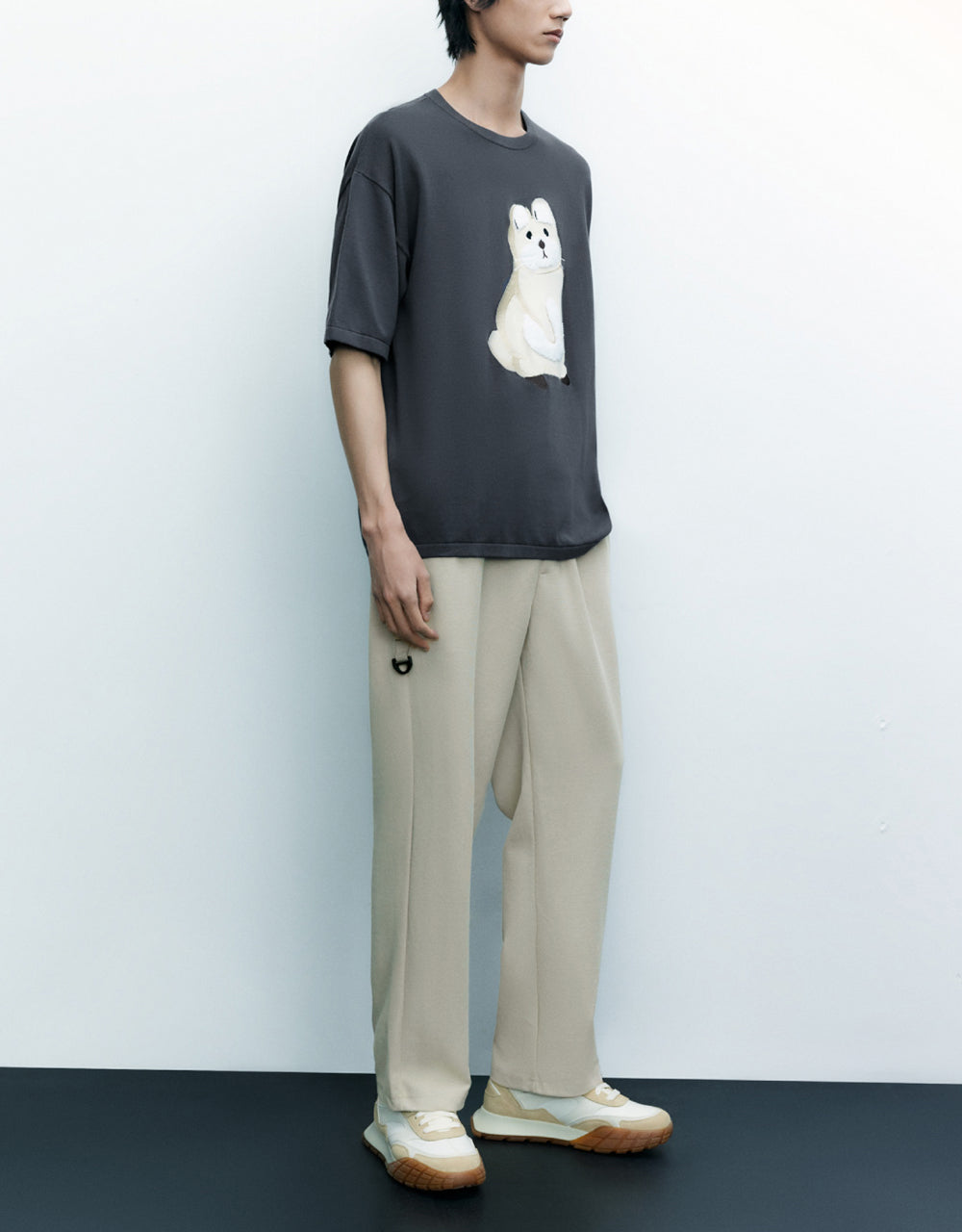Animal Embroidered Knitted T-Shirt