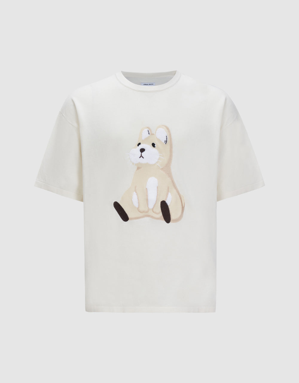 Animal Embroidered Knitted T-Shirt
