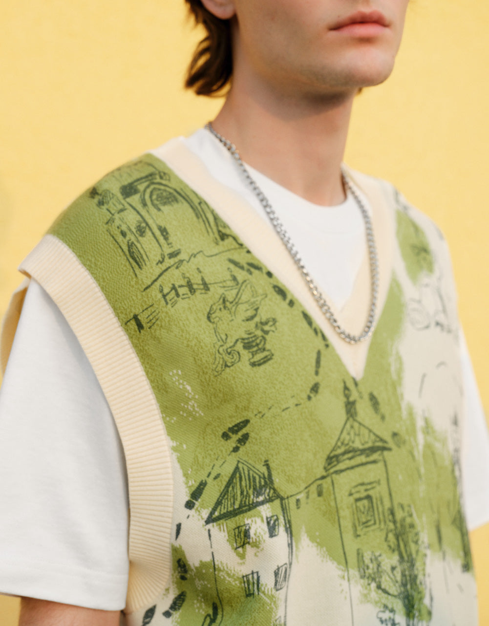 Cartoon Knitted Vest