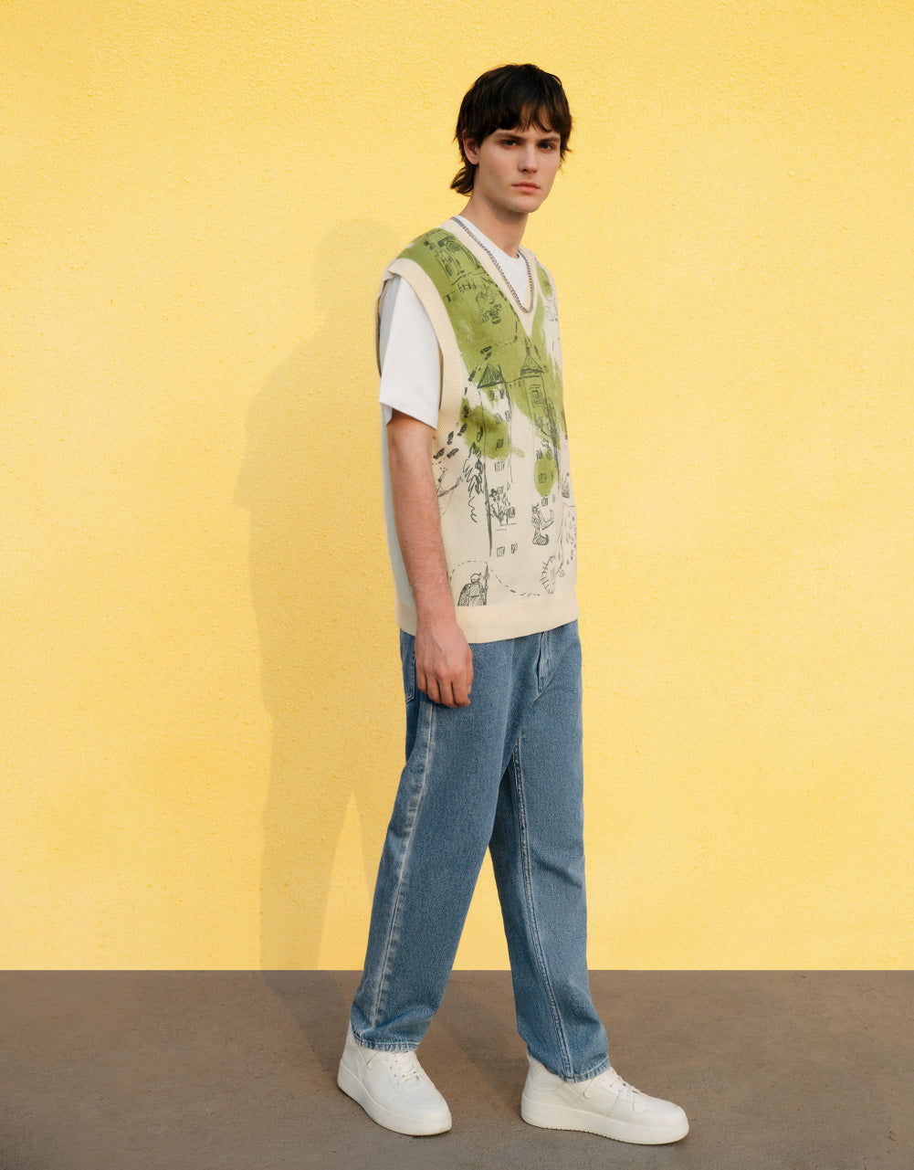 Cartoon Knitted Vest