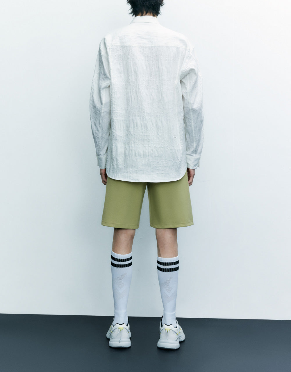 Textured Drop Shoulder Sleeve Loose Shirt