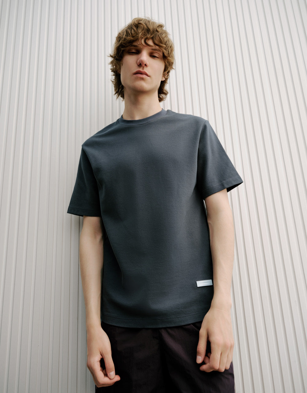 Metal Detail Crew Neck T-Shirt