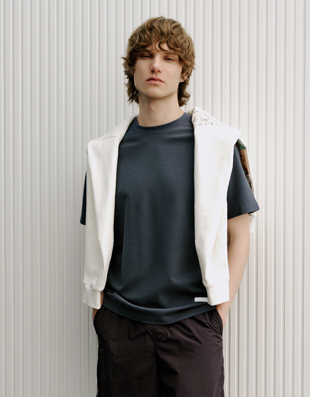 Metal Detail Crew Neck T-Shirt