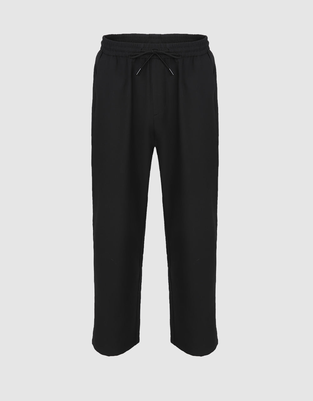 Elastic Waist Straight Pants