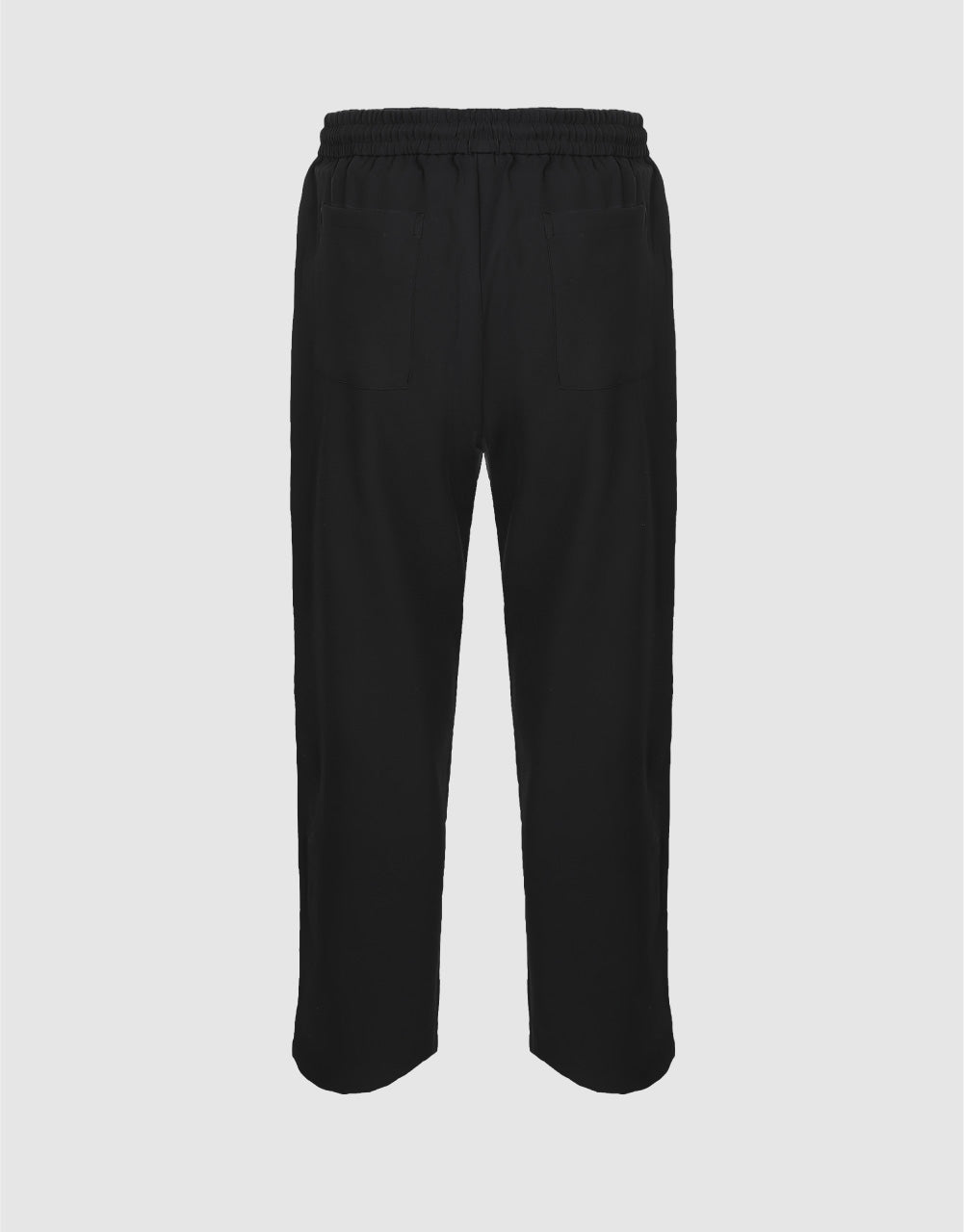 Elastic Waist Straight Pants